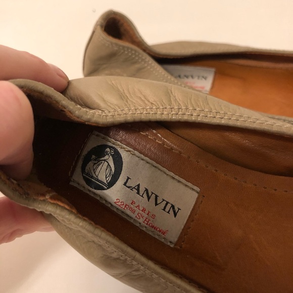 Lanvin gray cap toe leather flats size 36.5 MK - Picture 5 of 5